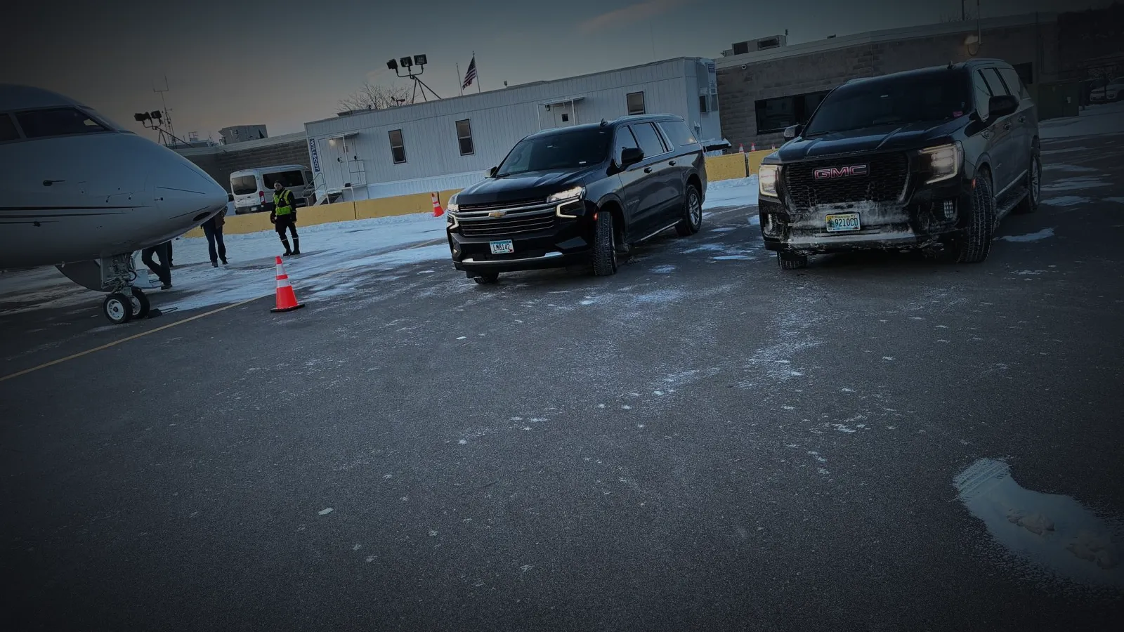 Two cars, one arrival